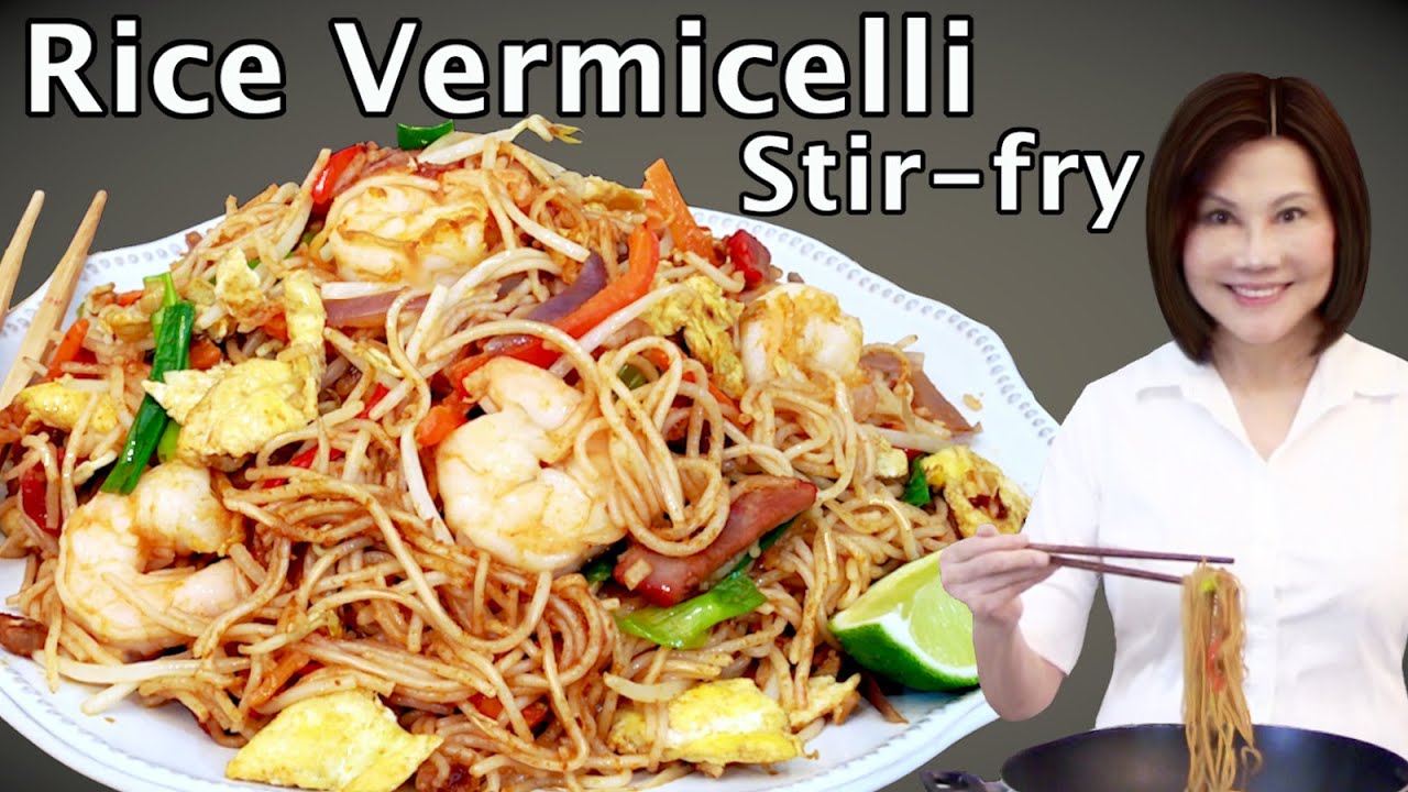 Сингапурская жареная рисовая вермишель с острой лапшой - Spicy Noodles - Fine Art of Cooking