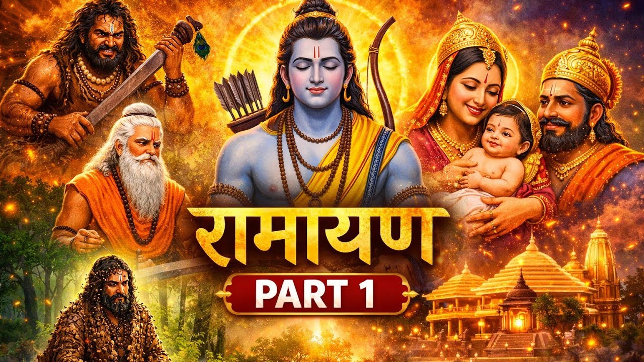मंगल भवन अमंगल हारी | सम्पूर्ण रामायण कथा PART 1। श्रीराम जन्म से मिथिला तक की भावपूर्ण कथा#ramayan 