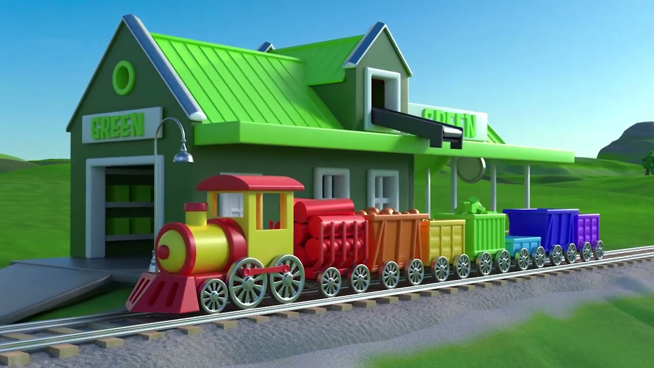 Stimy el Tren Aprende Colores y Formas | Estaciones del Arcoíris con Vagones de Colores y Figuras