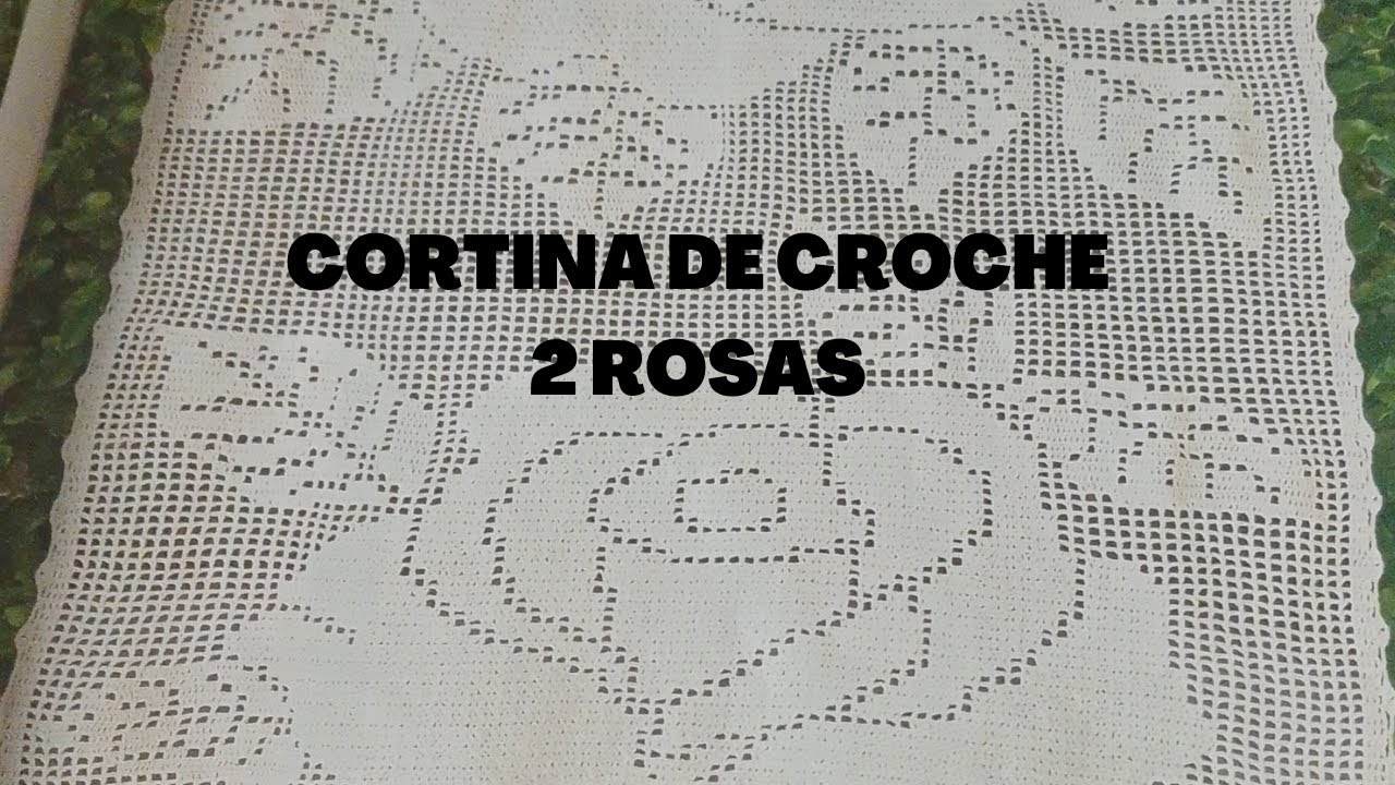 CORTINA DE CROCHÊ 2 ROSAS 1.
