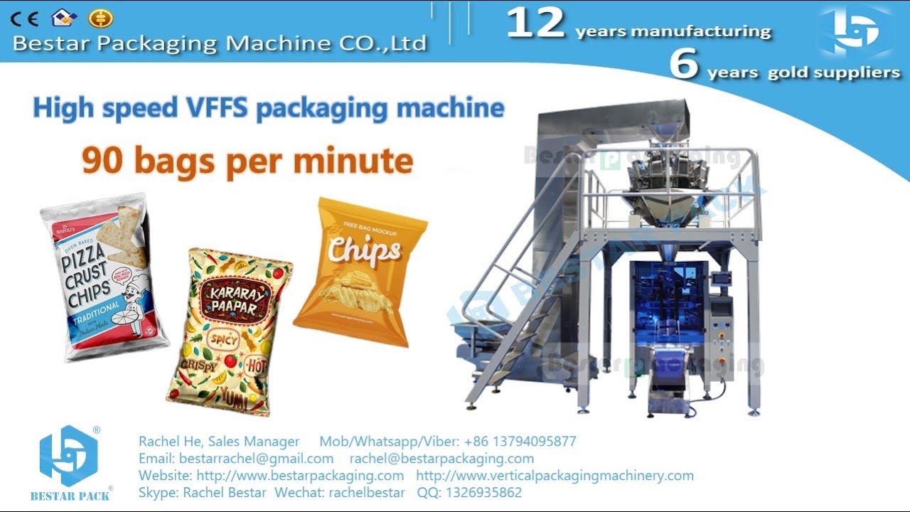 Bestar newest high speed VFFS packing machine stable at 90 bags per minute