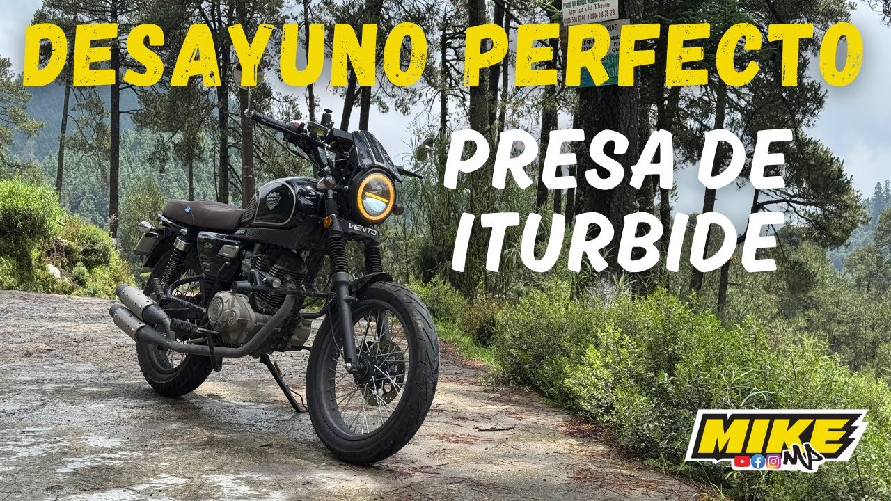 Ruta a la Presa de Iturbide en MOTO 🏍️ Desayuno Biker 👌 Lluvias y CURVAS al EXTREMO 🤯 MIKE MP
