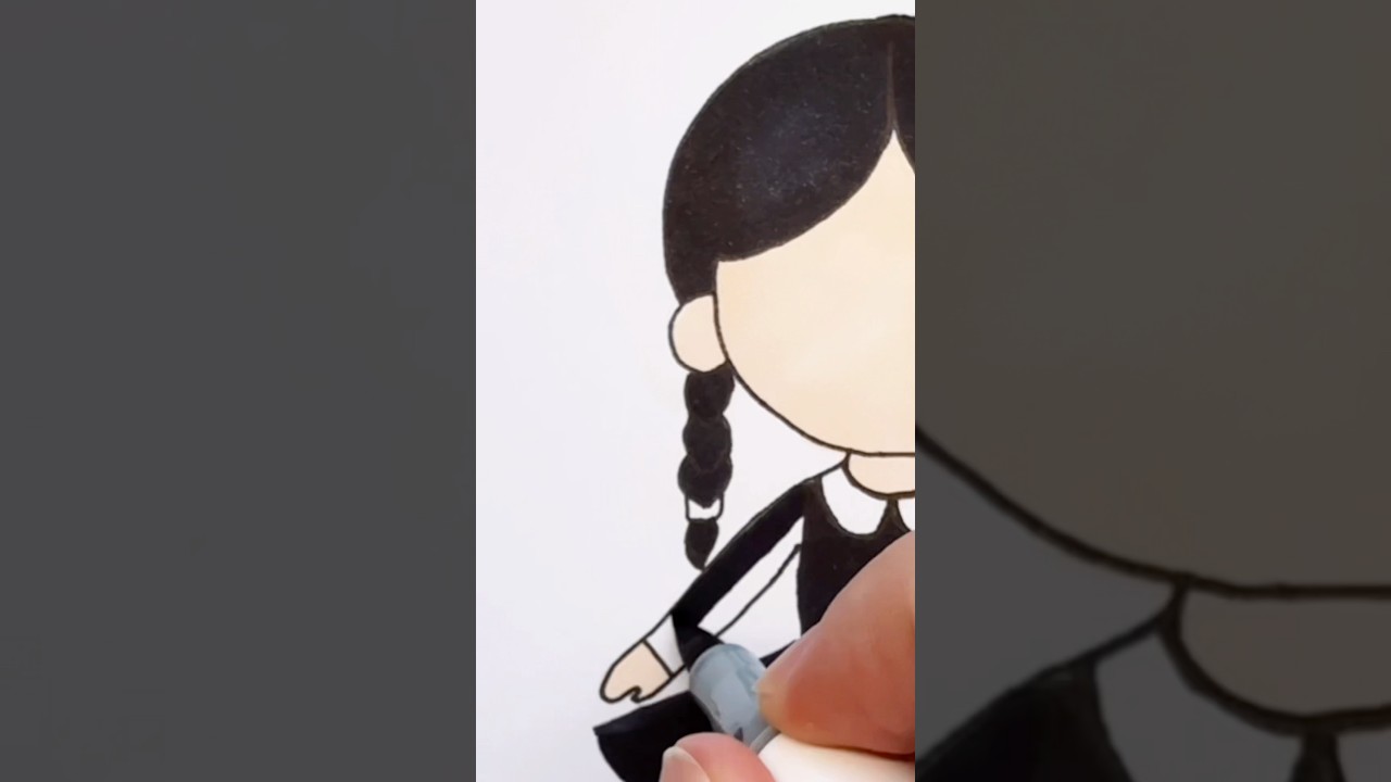 How To Draw a Cute Wednesday Ballerina