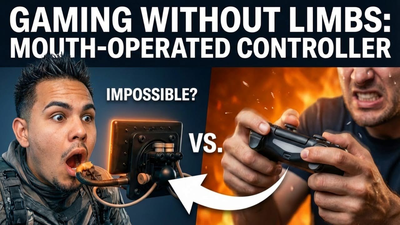 Gaming Without Limbs: Mouth-Operated Controller vs. Able-Bodied Players