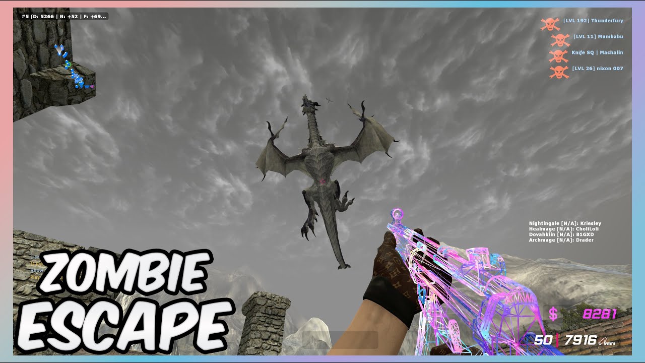 CSS Zombie Escape - ze_tesv_skyrim_v4fix on UNLOZE (Stage 5)