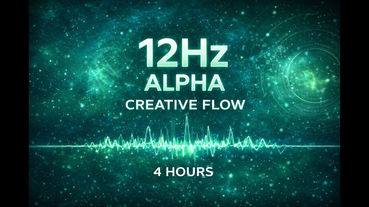 12Hz Alpha Binaural Beat – Creative Flow | 4 Hour Focus Protocol