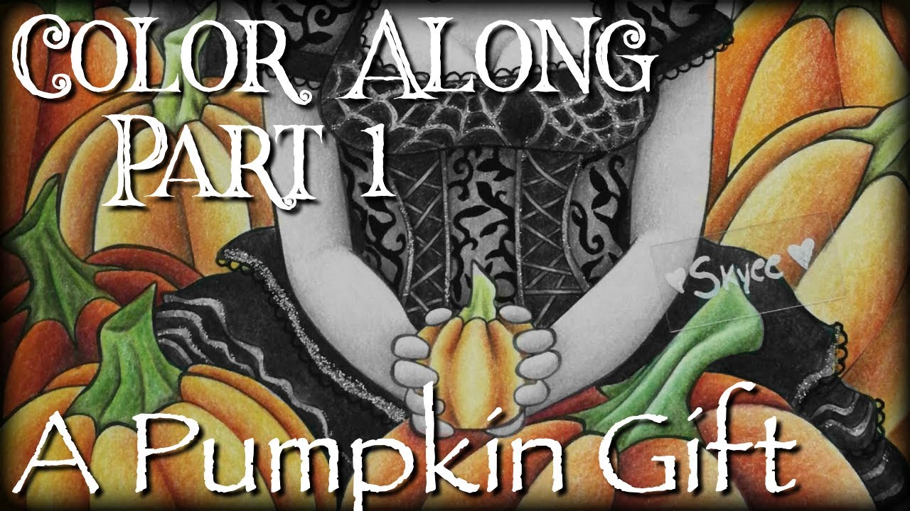 Part 1 - Halloween Color Along | A Pumpkin Gift - JBG's Halloween Adult Coloring Book