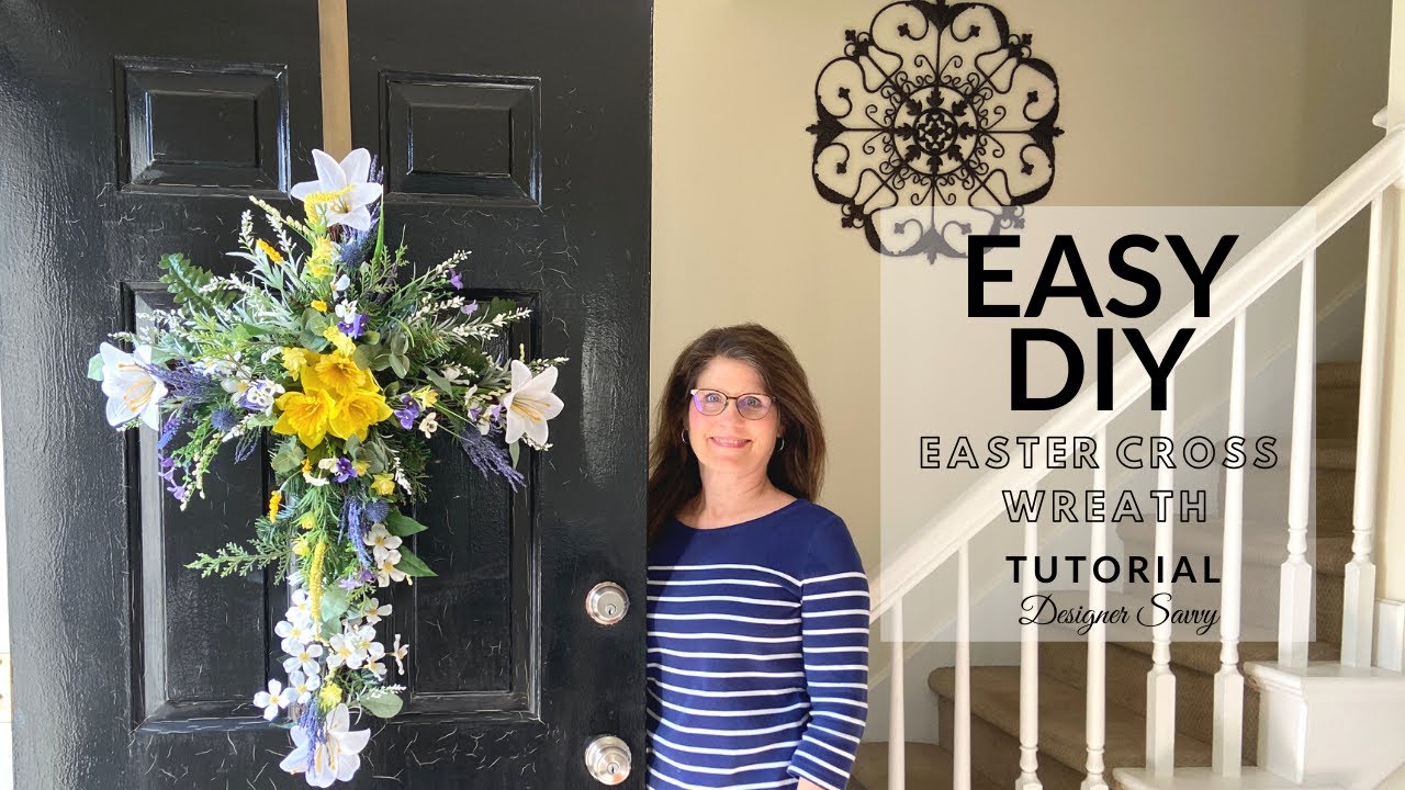 Easter Cross Floral Wreath Tutorial