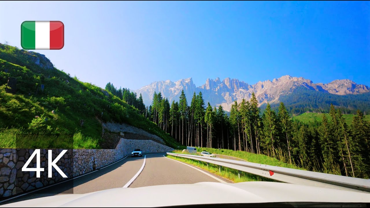 Dolomites Scenic Drive 🇮🇹 Canazei - Carezza - Nova Levante - Bolzano | 4K ASMR Relaxing Tour