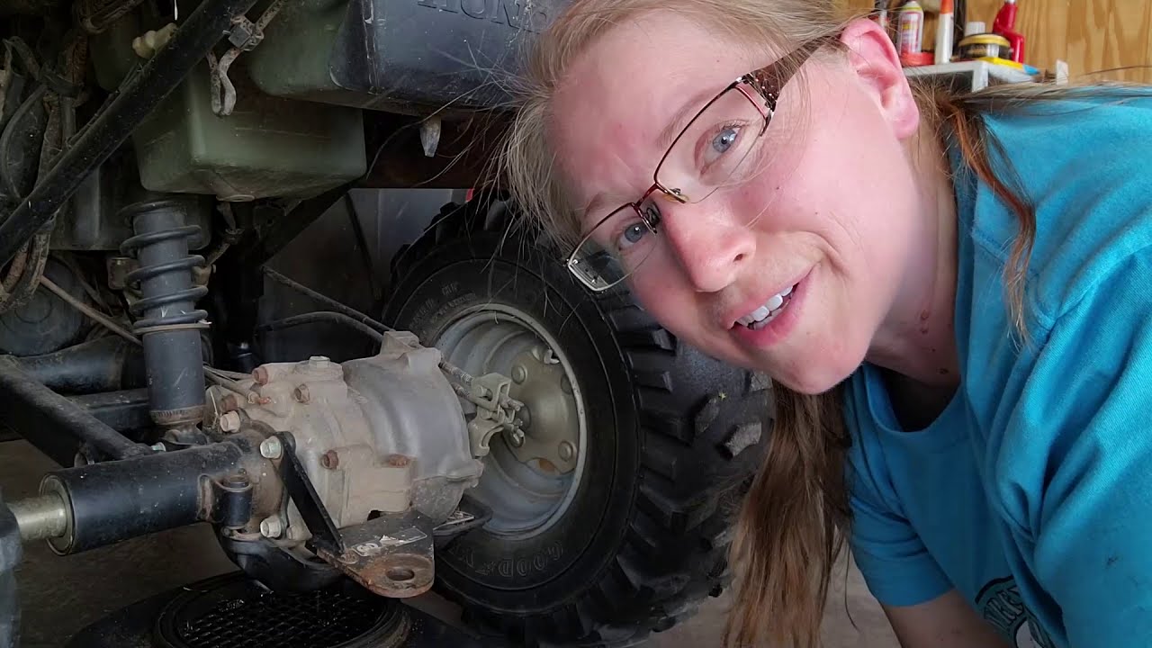 Wrenching with Rocky - Honda Recon 250 - Differential Oil Change