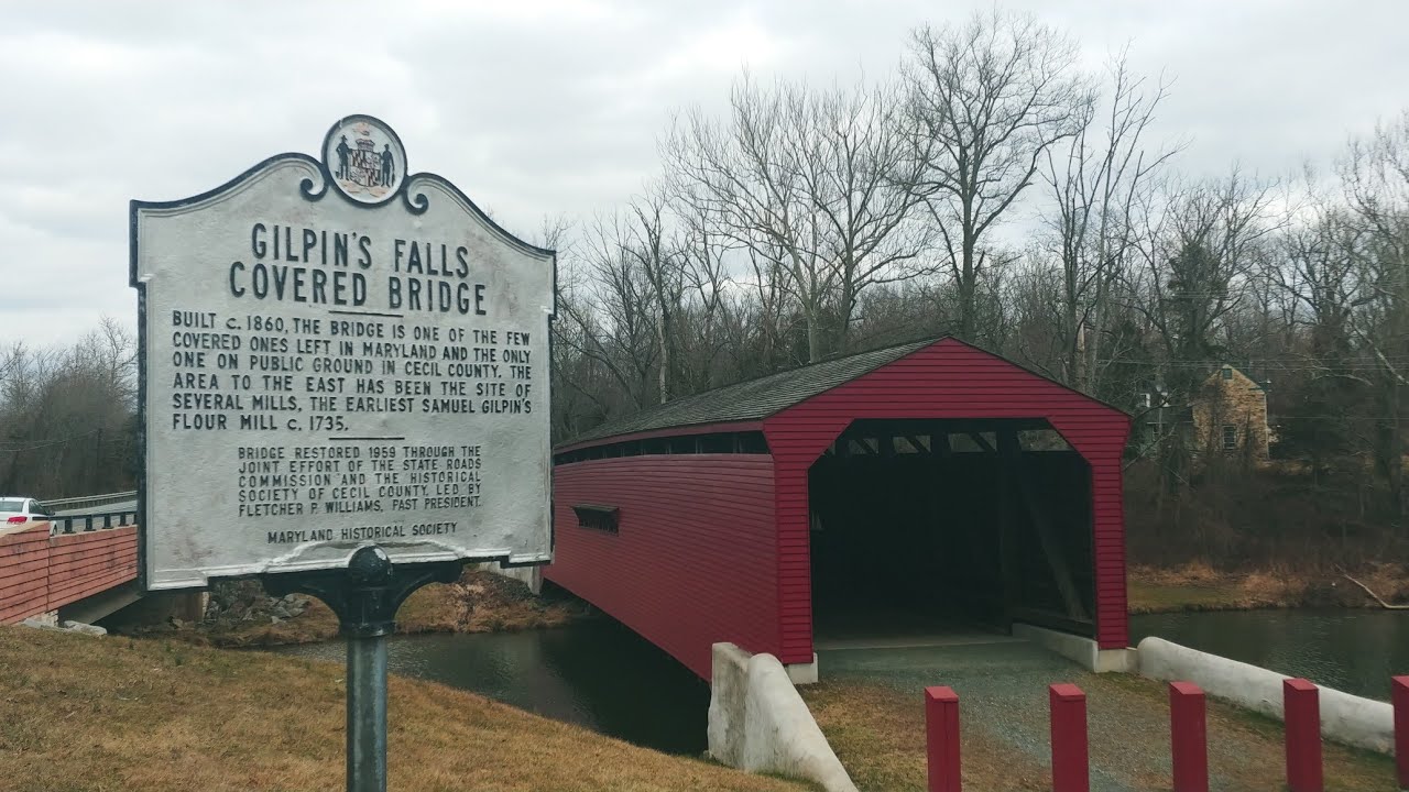 Day Tripping to Historic Gilpin's Falls Covered Bridge in North East,  Maryland built in 1860. BP32