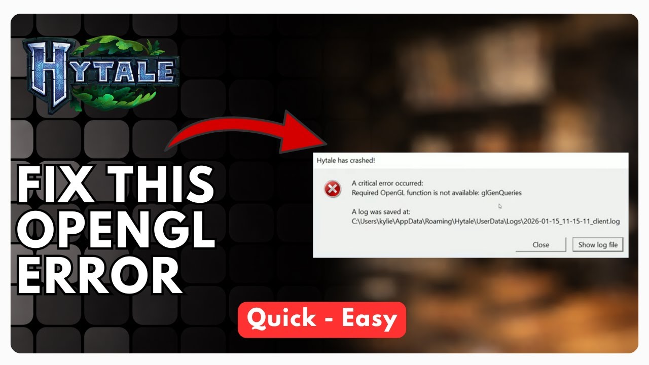 How to FIX Hytale Required OpenGL Function Is Not Available (Quck - Easy)