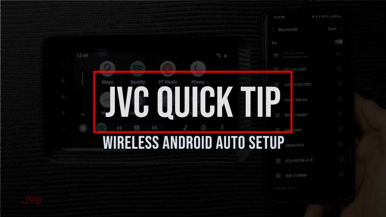 JVC Quick Tip- KW-M785BW Android Auto Wireless Setup
