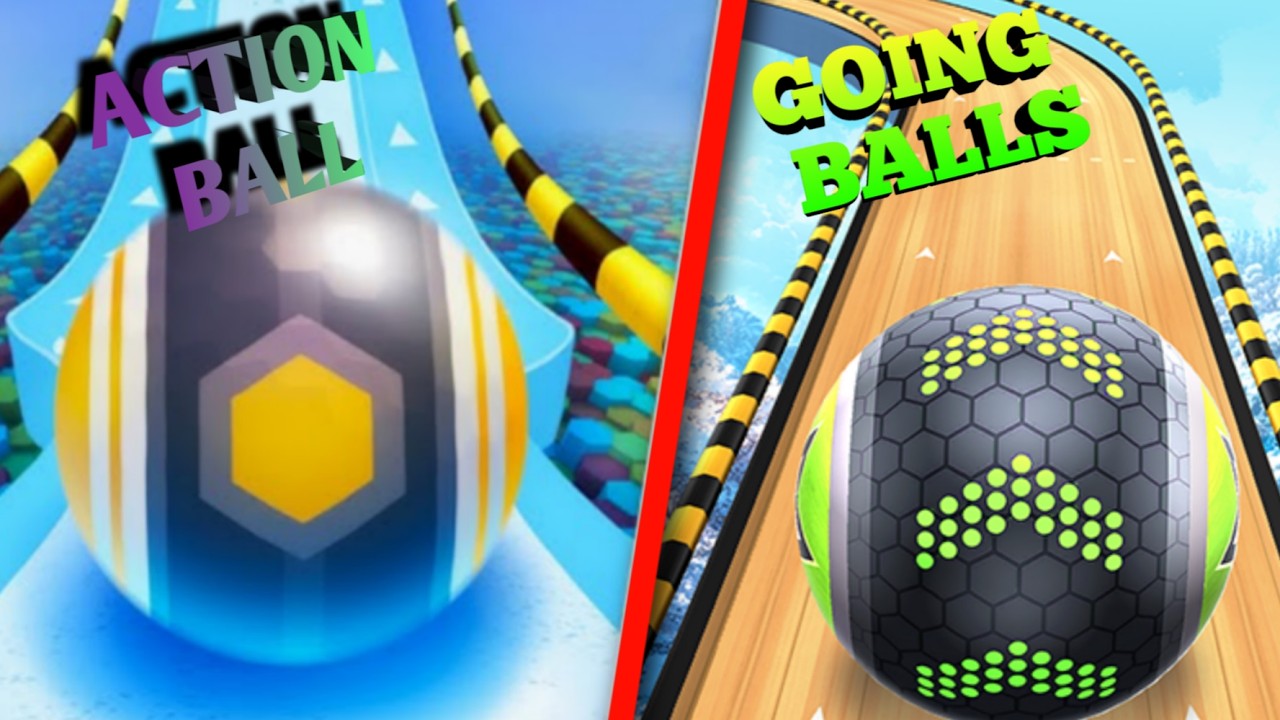 GOING BALLS 🆚 ACTION BALL ❗❗difficulty level competition TEST ❗#gaming #goingballs #viralvideo