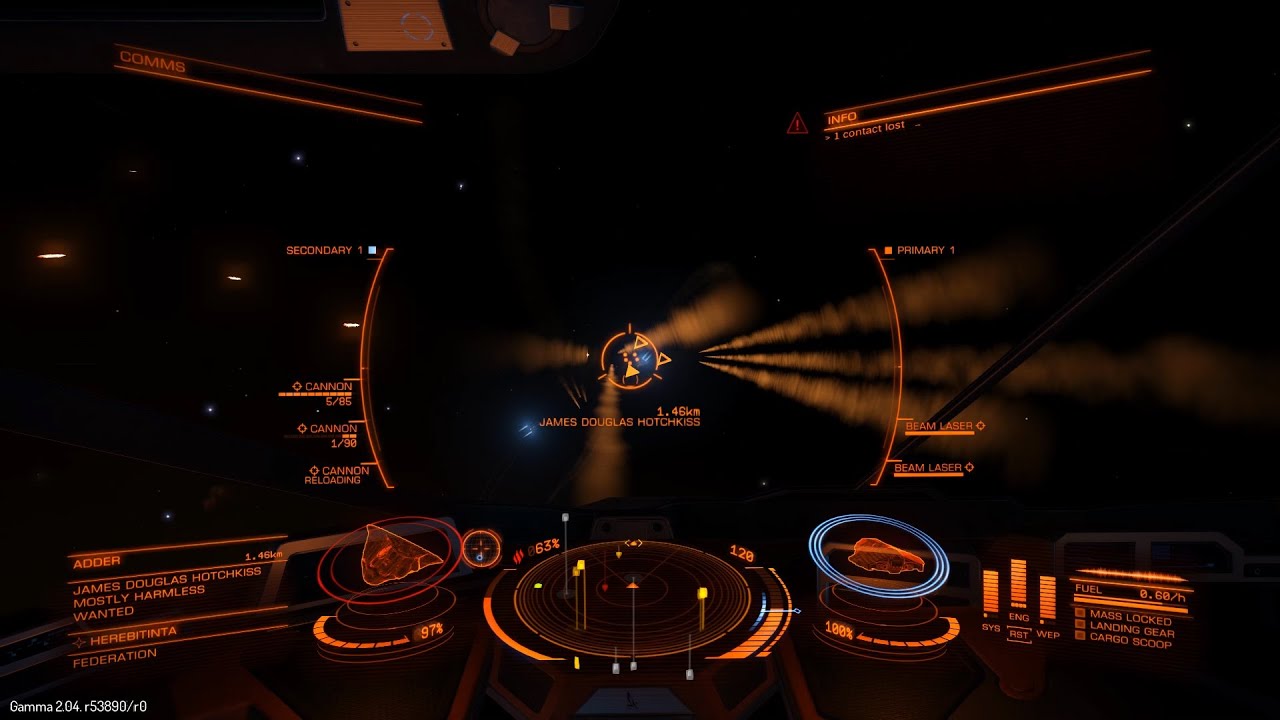 Elite: Dangerous Weapons Test - 3x Cannons