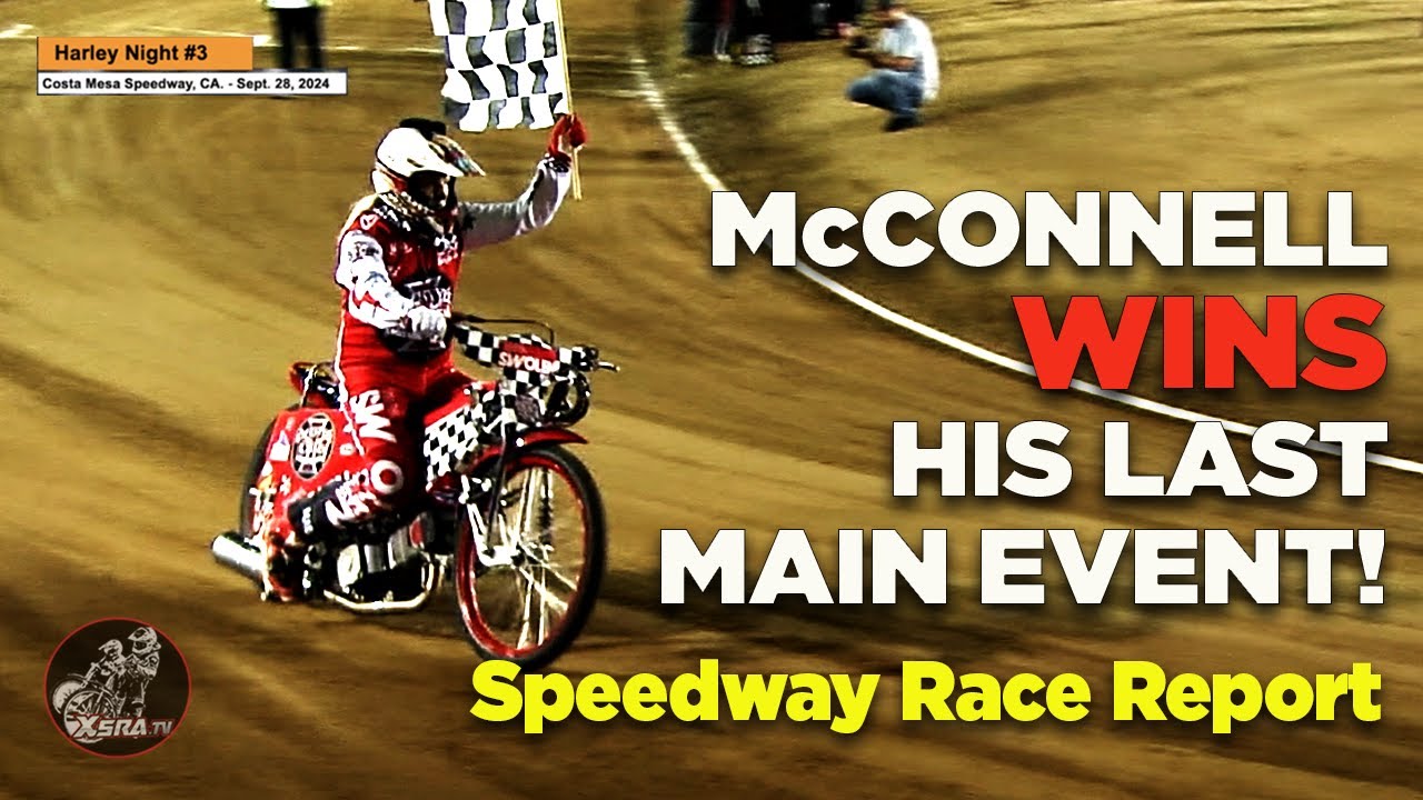 Шон Макконнелл ПОБЕДИЛ в своём последнем ГЛАВНОМ ТУРНИРЕ! Costa Mesa Speedway #speedwaygp #racing...