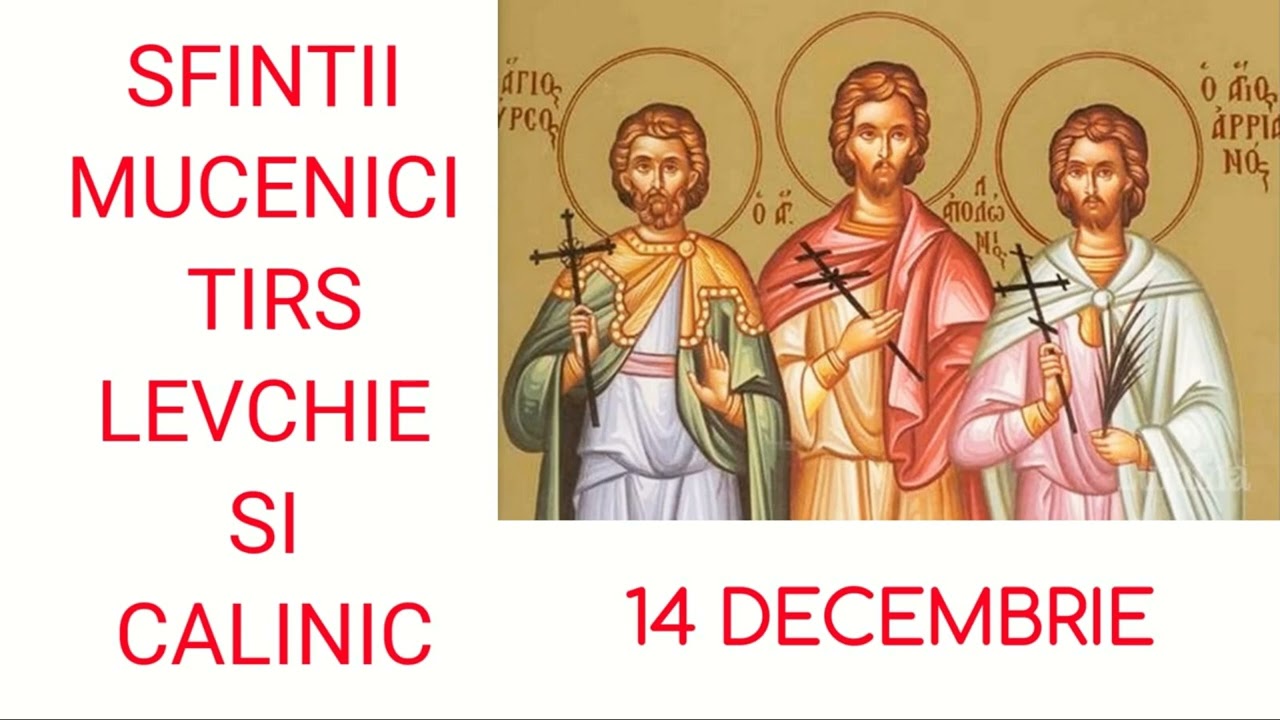 SFINTII MUCENICI TIRS, LEVCHIE SI CALINIC - 14 decembrie