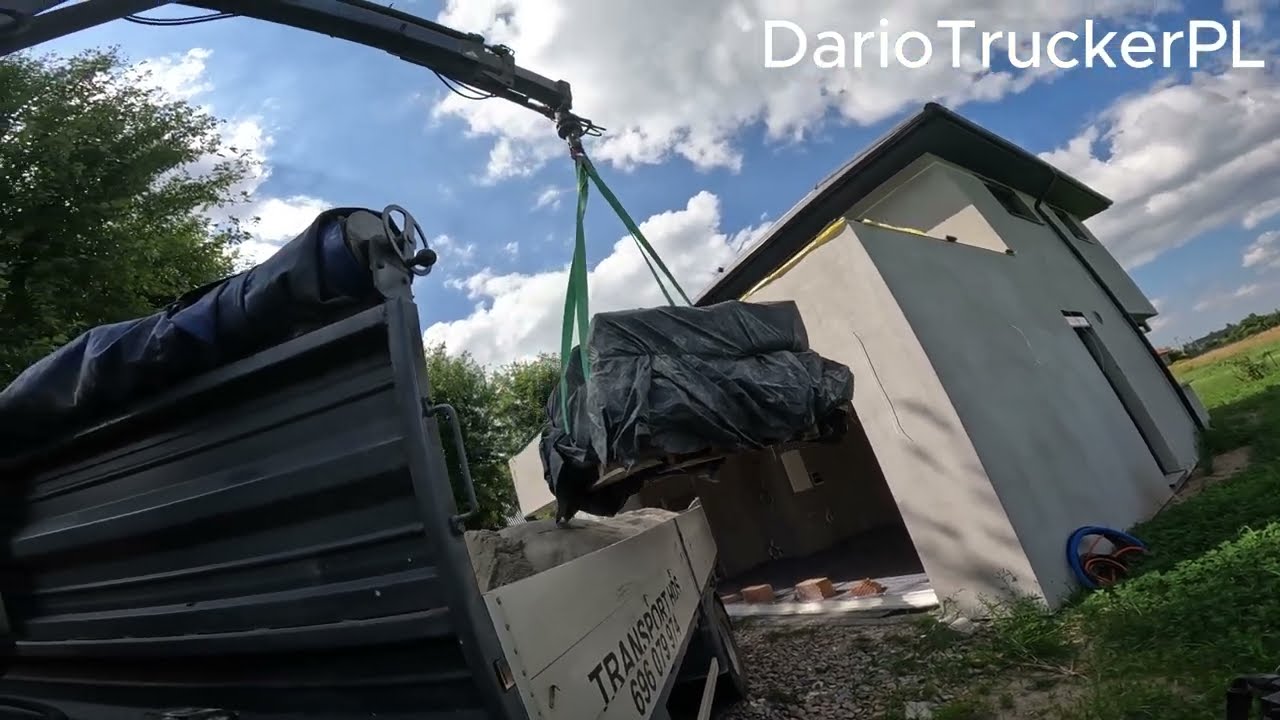 POV Praca kierowcy na HDS-ie, truck crane working Hiab 102