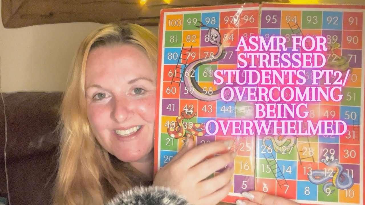 ASMR for stressed students pt2/ OVERCOMING BEING OVERWHELMED #asmrstressrelief #asmrforsleep