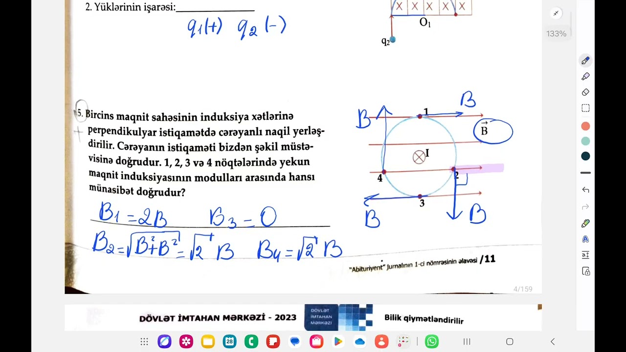 Fizika 11 ci sinif Elektromaqnit sahəsi 