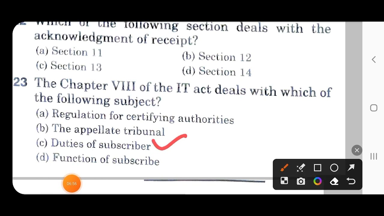 IT ACT, 2000 MCQ for NET JRF LAW information technology act MCQ for judiciary and net jrf