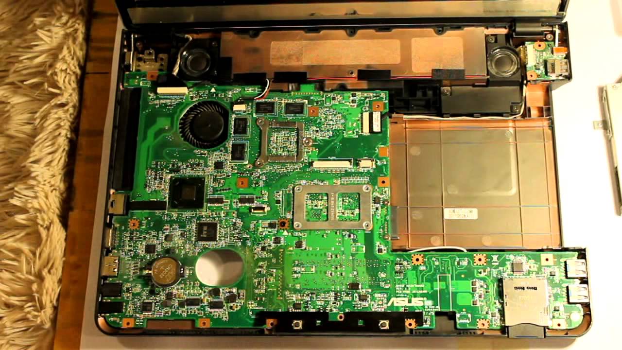 ASUS N45S: разборка, чистка и...