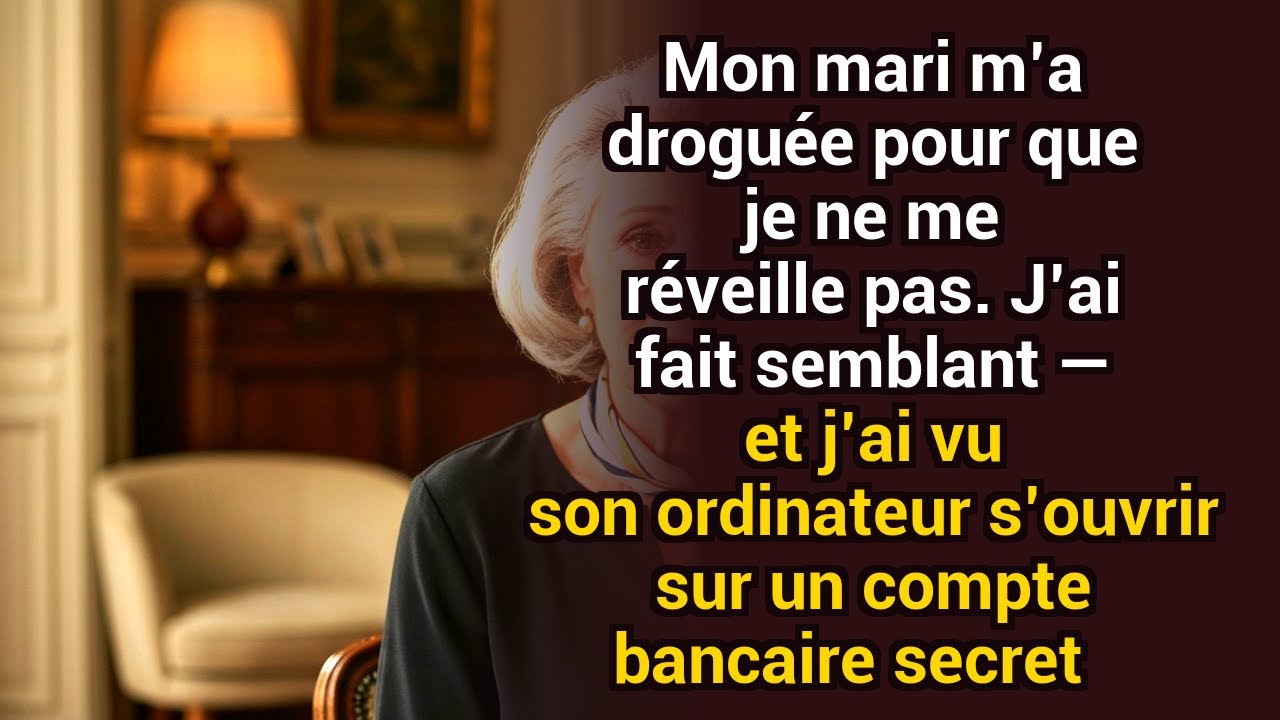 Mon mari m’a droguée pour que je dorme. J’ai fait semblant — et l’ai vu ouvrir un compte secret sur