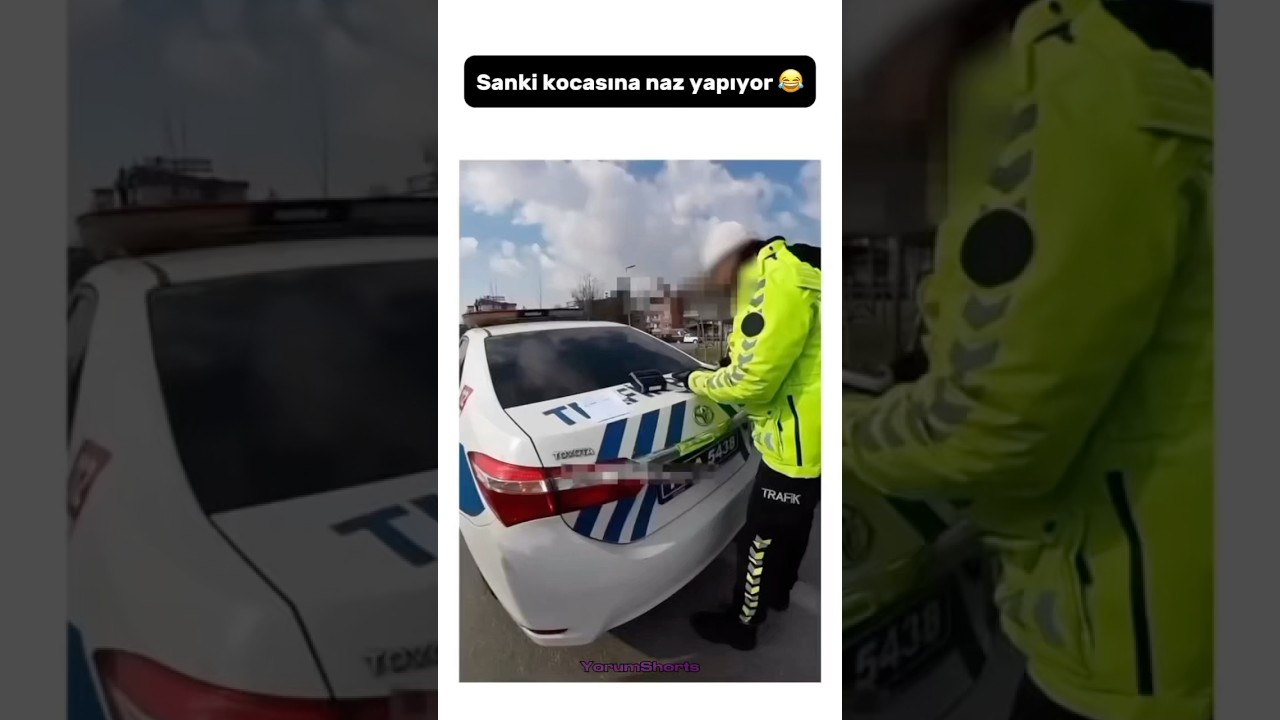 Polisin y&uuml;z ifadesi &ccedil;ok iyi 😂 #shorts #komik #komikvideolar #komikyorumlar #komikanlar #trending