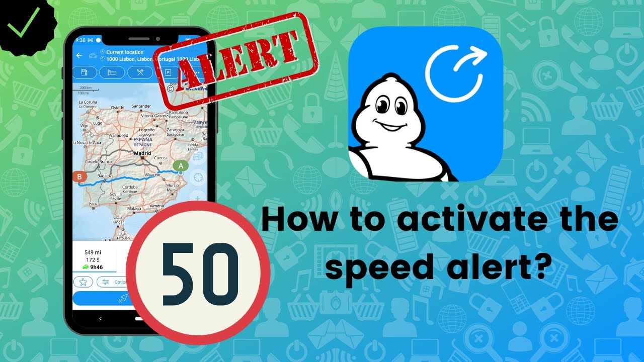 How to activate the speed alert on CiaMichelin GPS?