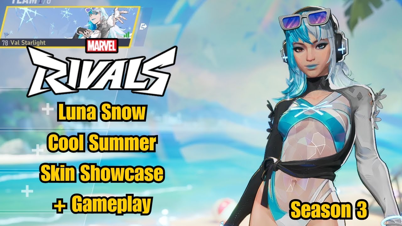 Luna Snow | Cool Summer Summer Special Event Skin Showcase | Marvel Rivals Gameplay Season 3