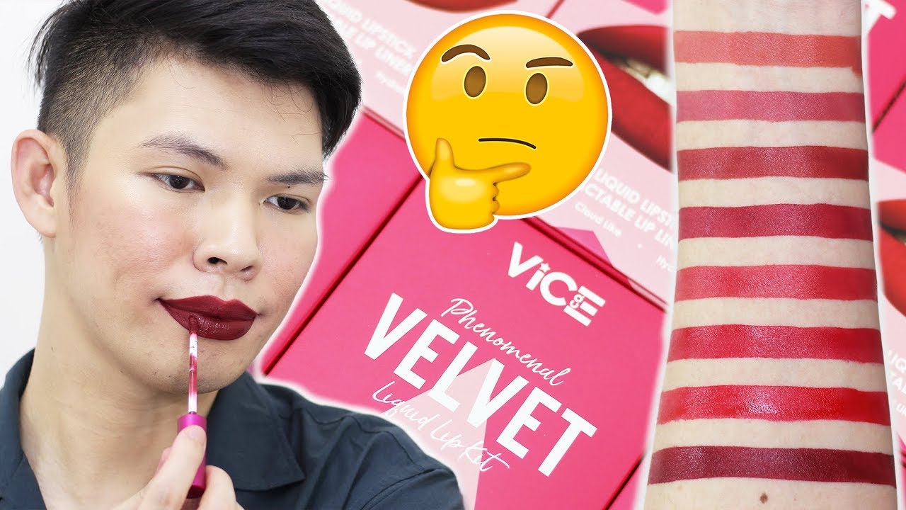 BONGGA O CHAKA?!!! VICE COSMETICS VELVET LIP KIT REVIEW AND SWATCHES | Kenny Manalad