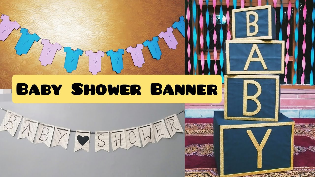 DIY Baby Shower Banner | Baby Shower Party Decoration Ideas | Party Decoration At Home #BabyShower