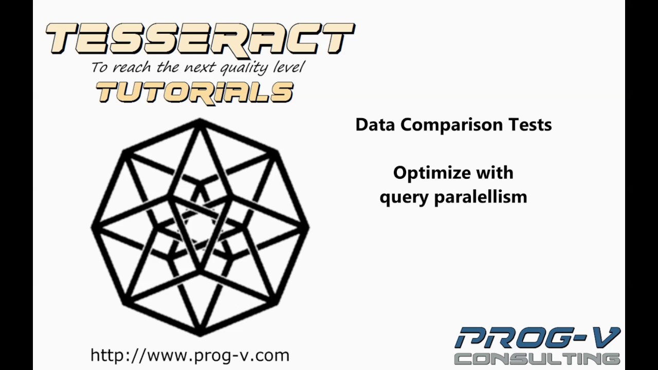 Tutorial - Data Comparison Test (Optimize with parallelism)