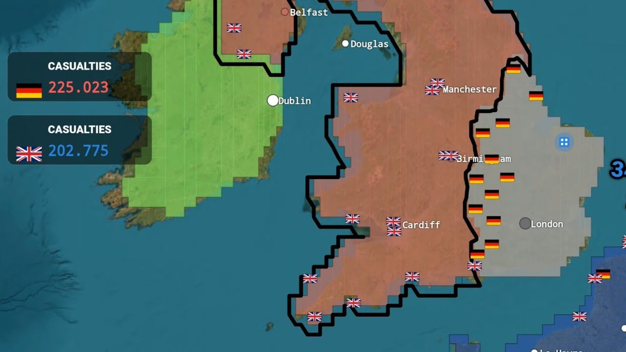 Germany VS UK / 2026 With Armysizes & Casulties - Modern war