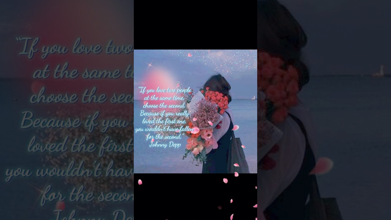 IF YOU LOVE TWO PEOPLE AT THE SAME TIME 