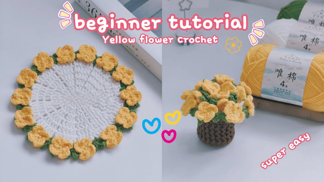 Crochet Ideas: Crochet Coaster Flower Bouquet You’ll Love