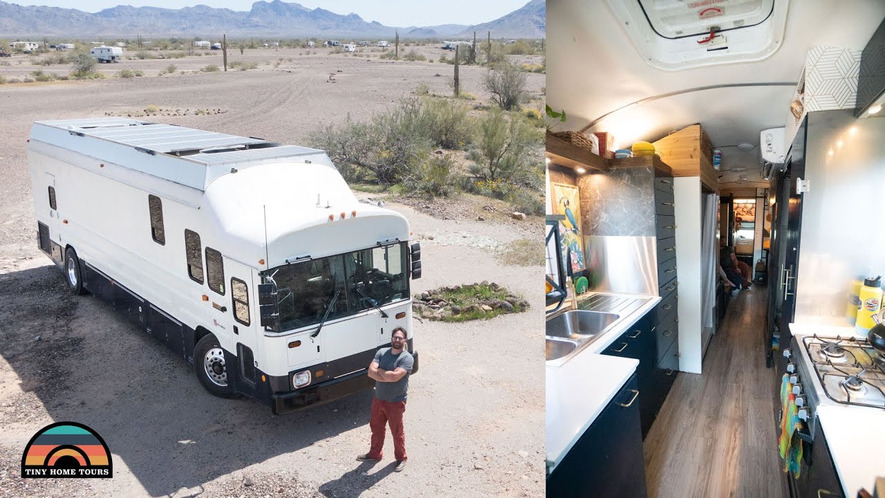 How They Power a Washer, Dryer & AC with Solar in a School Bus
