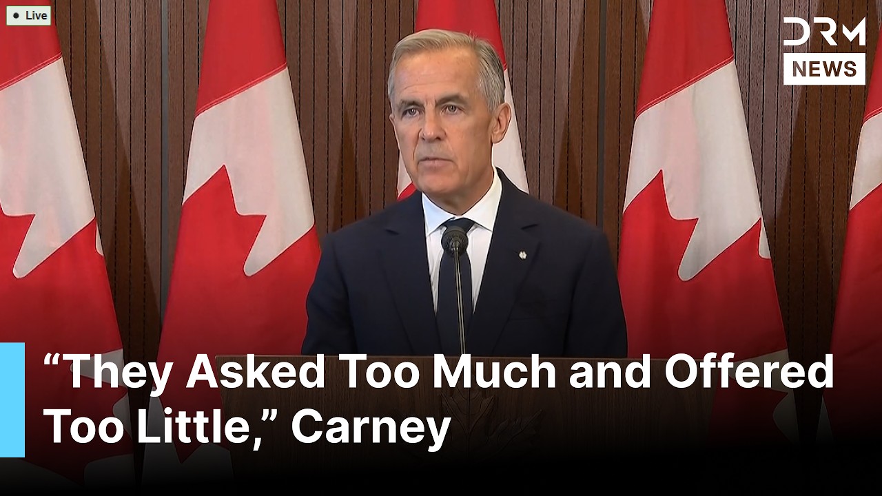 PM Carney Speaks After Canada Suspends US Trade Talks, Plans Dollar-for-Dollar Tariffs | AC1G