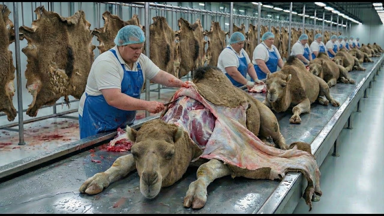 Inside a Giant Camel Processing Factory | Meat, Milk, Leather & Gelatin (Full Process)