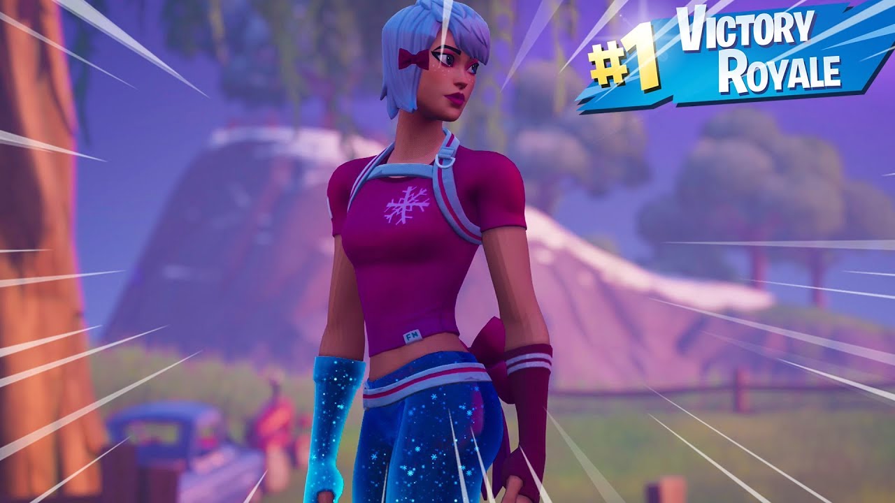 New FROSTED FLURRY Skin Gameplay In Fortnite Battle Royale..