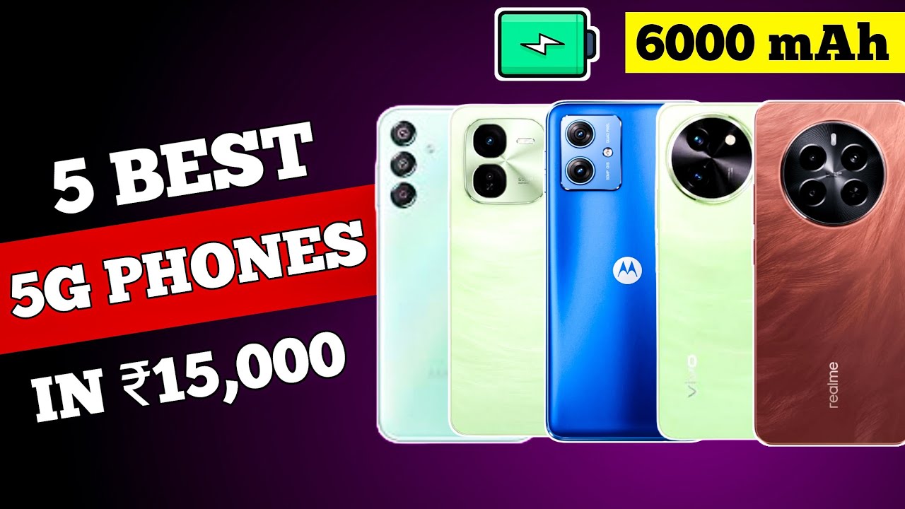 6000 mAh Battery + 5G ⚡ Top 5 Best Phones Under 15000 In 2024
