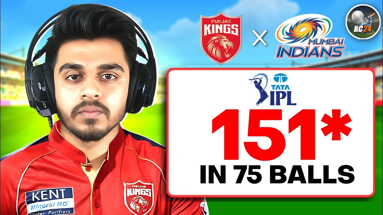 My Highest IPL Career Score In Real Cricket 24 Career Mode #3