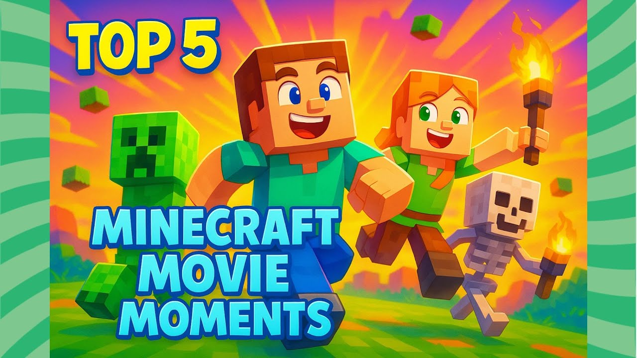 Top 5 Hilarious Minecraft Movie Moments! | AMZG Kids