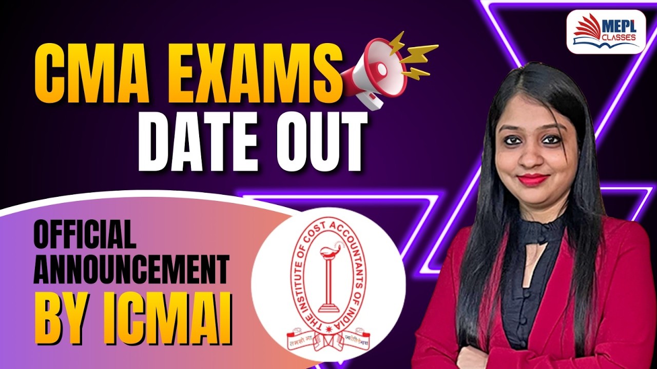 📢 Big Update From ICMAI | CMA Inter & Final Exam Dates Announced – DIVYA AGARWAL MAM | MEPL CLASSES
