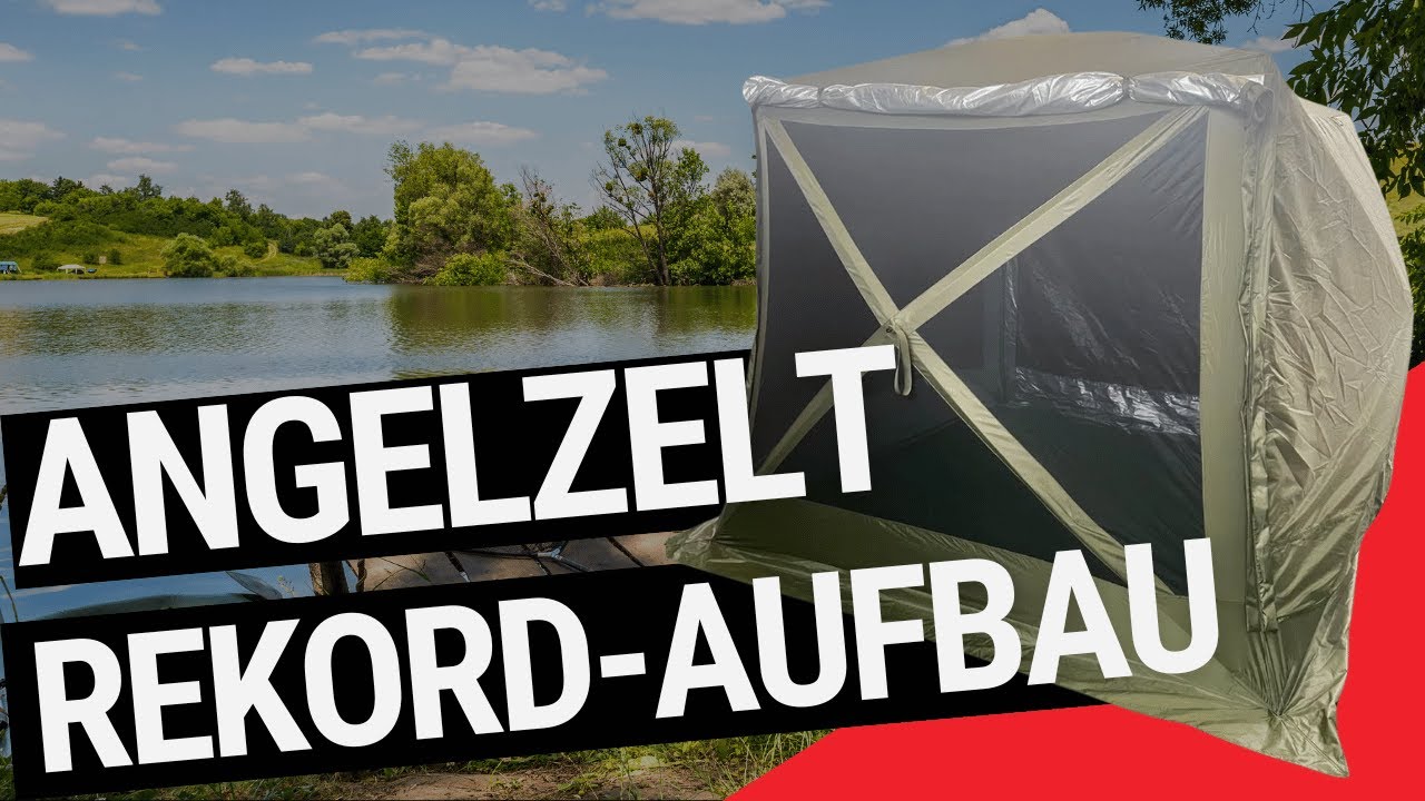 Pop-Up Zelt für Angler! (in Sekunden aufgebaut) Das perfekte Zelt für Angeln im  Herbst!