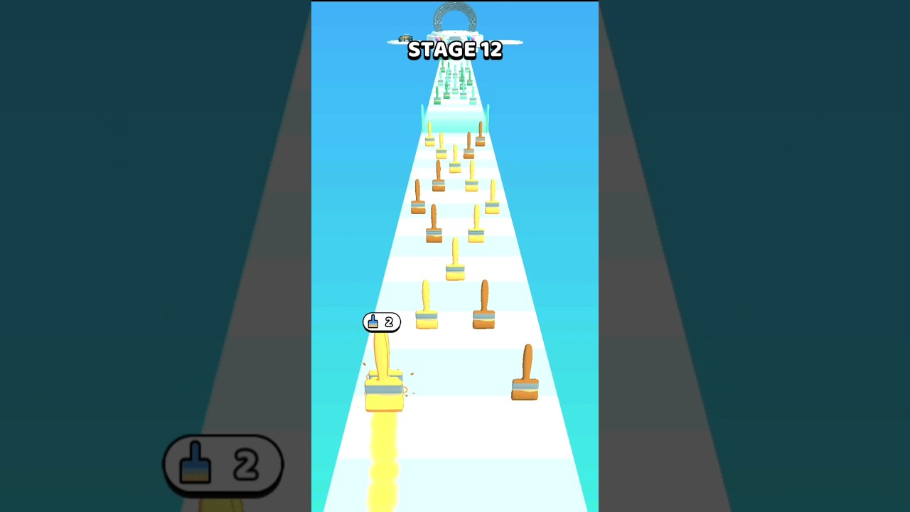 Brush Rush level 12 gameplay #shorts #brushrush #brush #rush #gameplay
