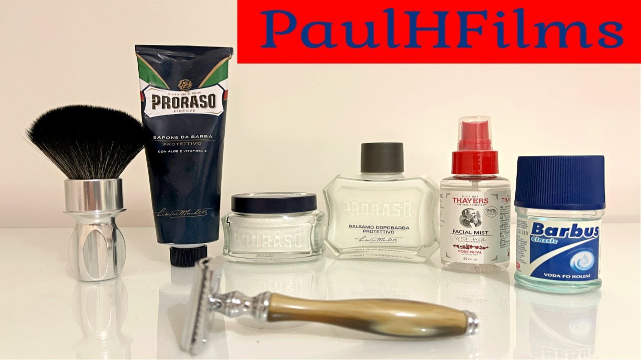 Харьяли Лондон DE Бритва | Крем для бритья Proraso Blue