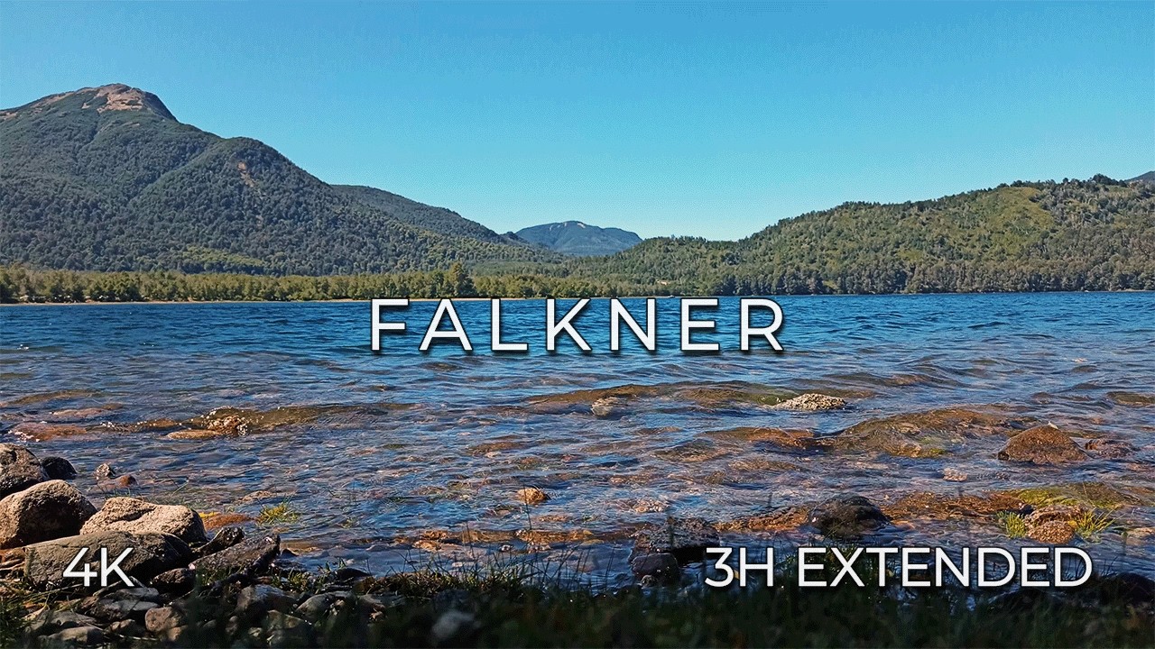 Pure Lake Sounds (3 Hours) • Lake Falkner, Patagonia • Crystal Water for Sleeping & Focus • 4K