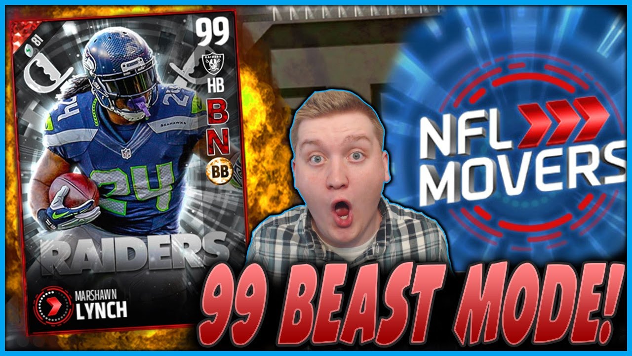 99 BEAST MODE! NFL MOVER MARSHAWN LYNCH!! | BEST HB IN MUT 17!?! | MUT 17 NFL MOVERS