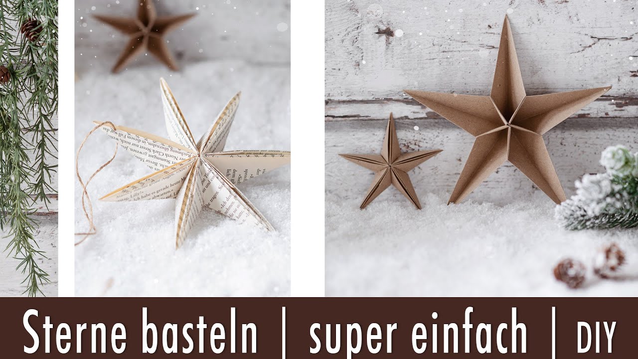 Wunderschöne Sterne aus Papier basteln | einfach und schnell | Weihnachtsdeko | Wintersterne